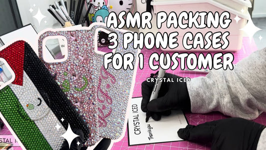 ASMR 💎Packing 3 Apple iPhone 15 Pro Max phone cases for Razan 🩷✨