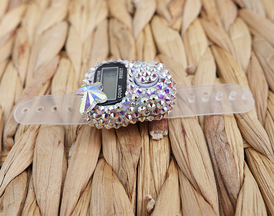 Crystal AB Butterfly Tasbih/Tally Counter