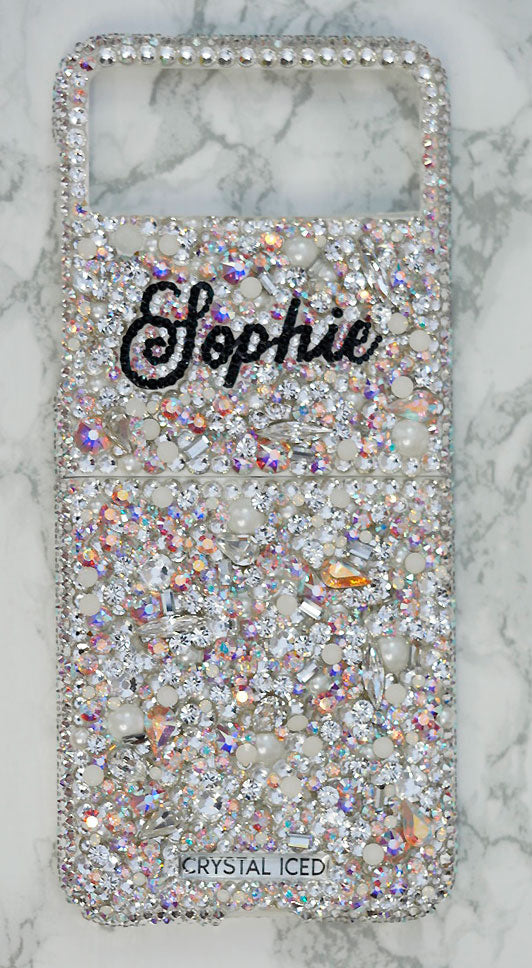 Diamant et Perles Name Made with Crystals (Design #568) - Crystal Iced