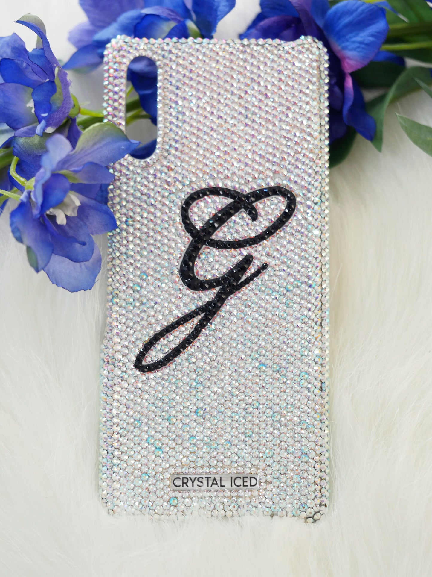 One Colour AB with your Initial (Design #342) - Crystal Iced