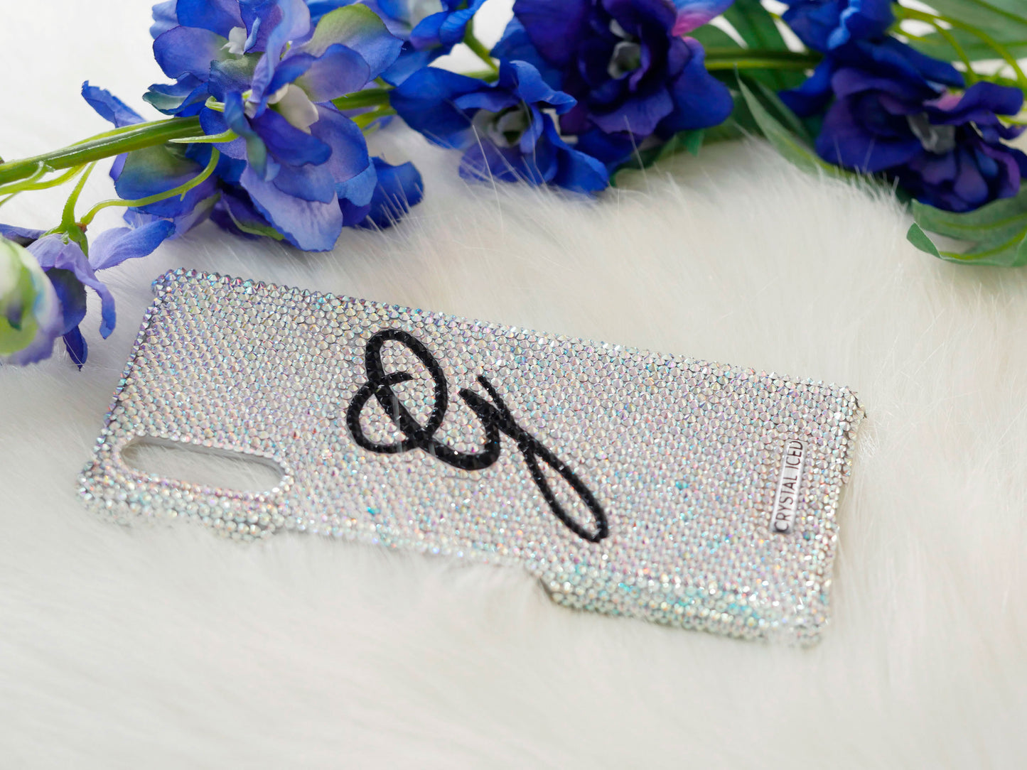 One Colour AB with your Initial (Design #342) - Crystal Iced