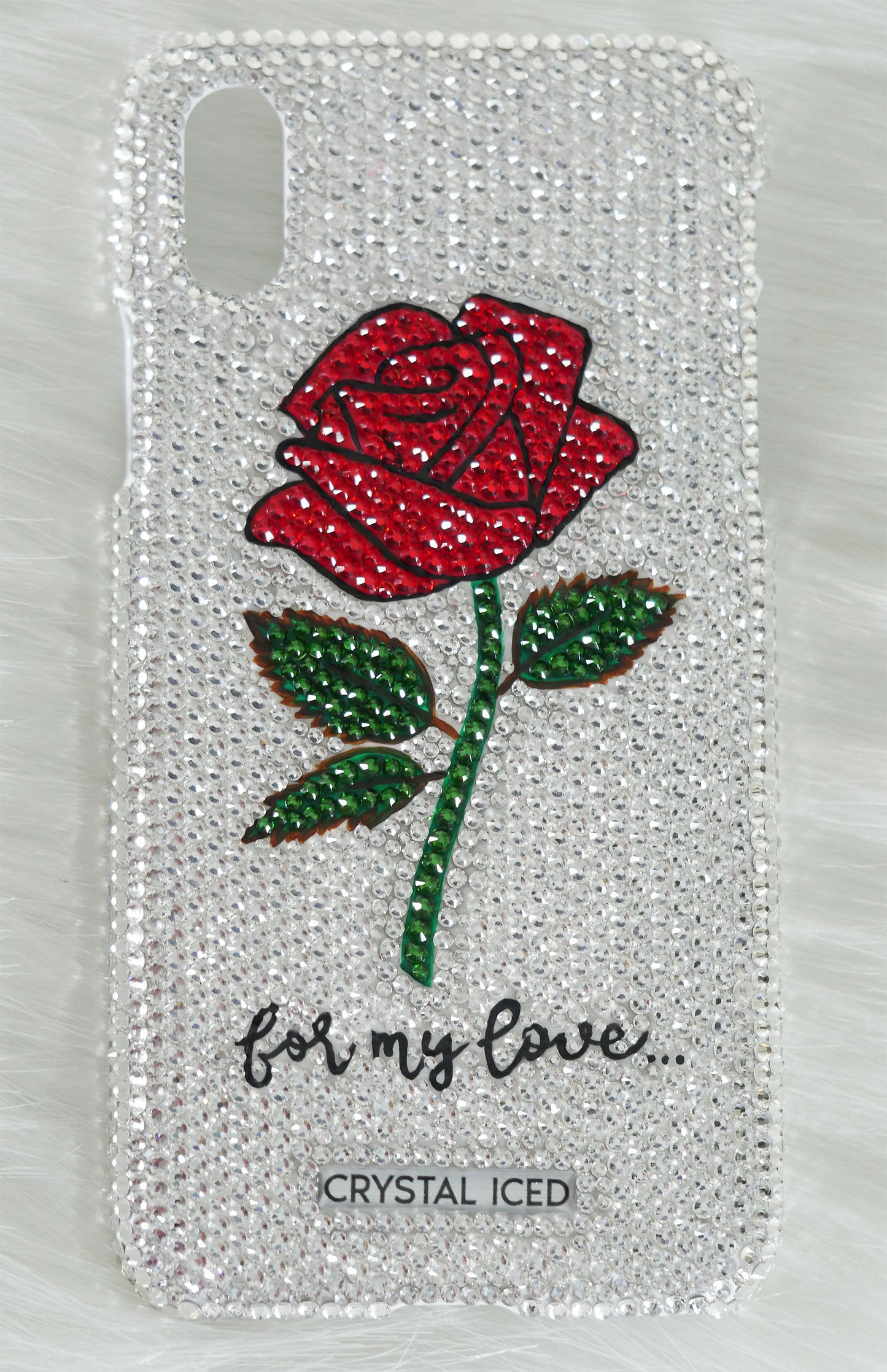 Amarose "For My Love" Made with Crystals (Design #205) - Crystal Iced
