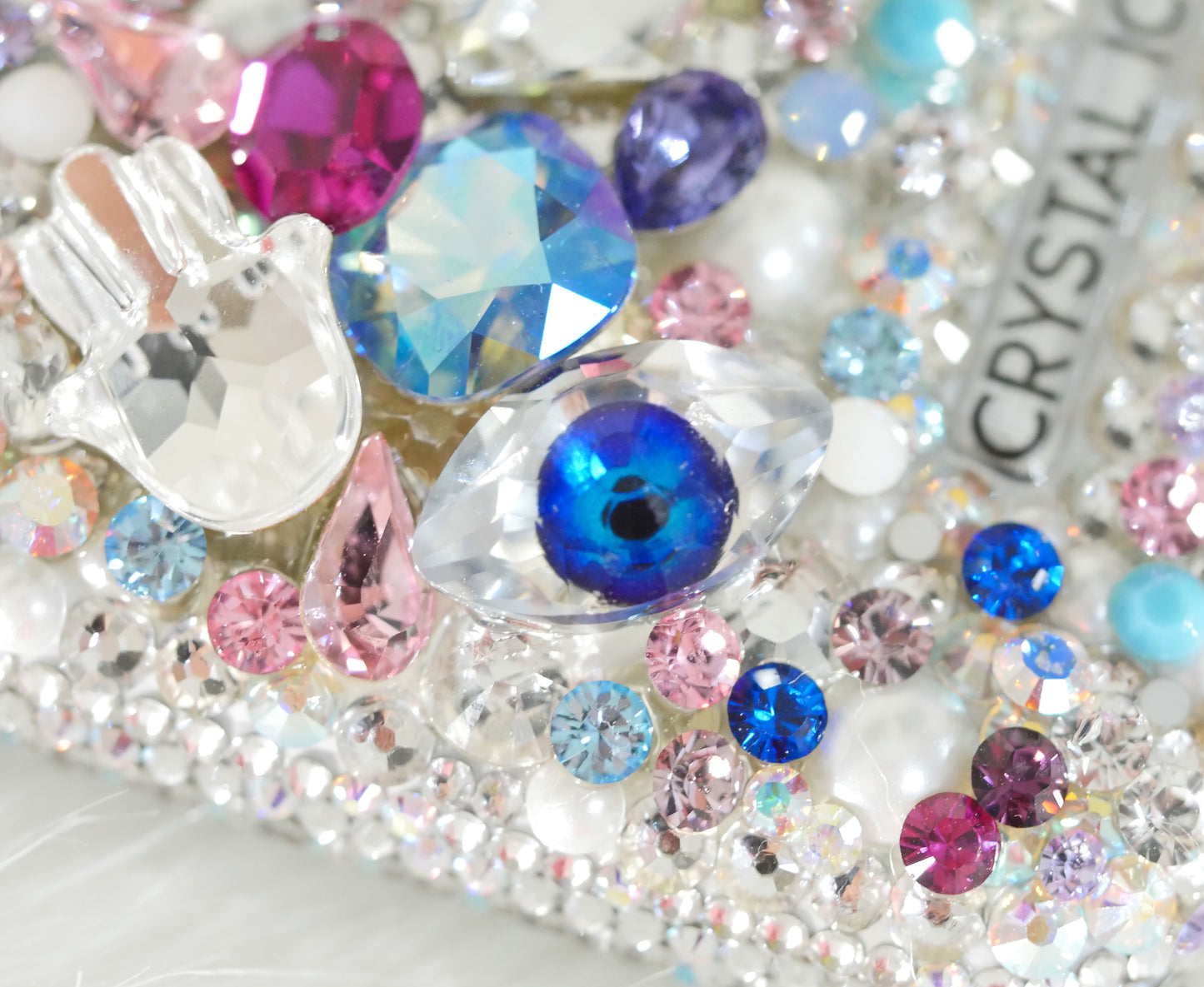 Diamant et Perles "Beau Crystal" made with Crystals (Design #589) - Crystal Iced