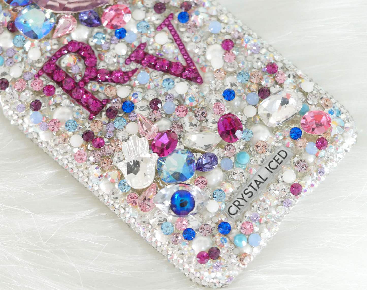 Diamant et Perles "Beau Crystal" made with Crystals (Design #589) - Crystal Iced