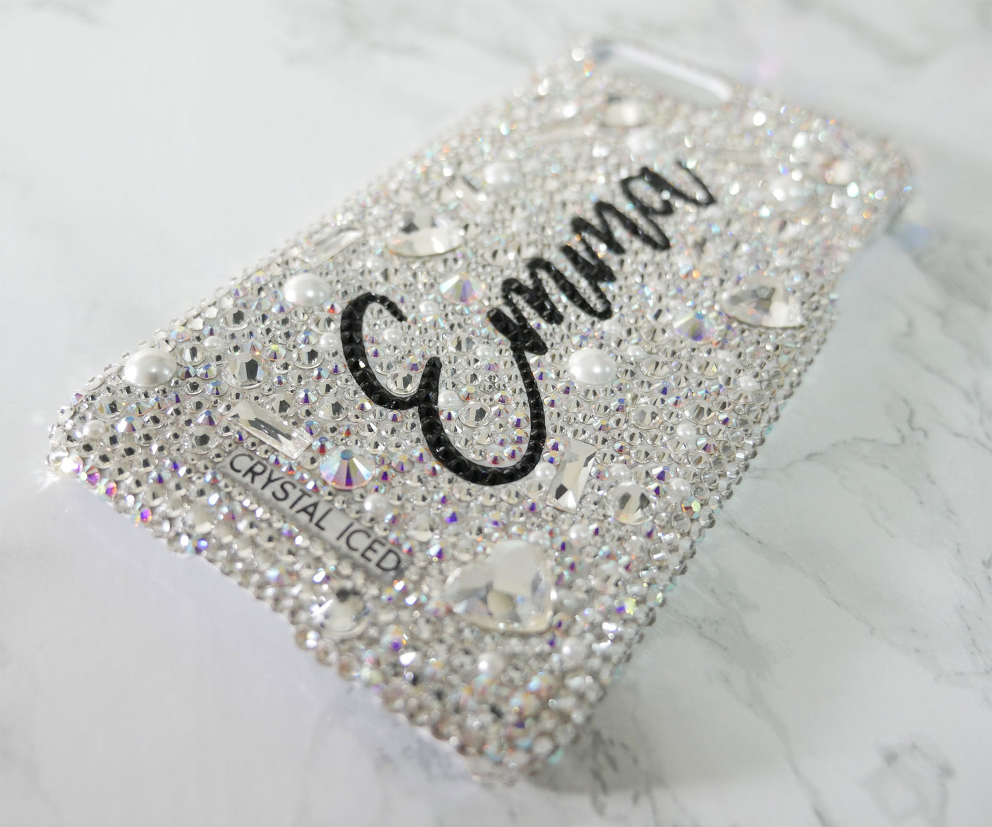 Amour with your Name made with Crystals (Design #229) - Crystal Iced