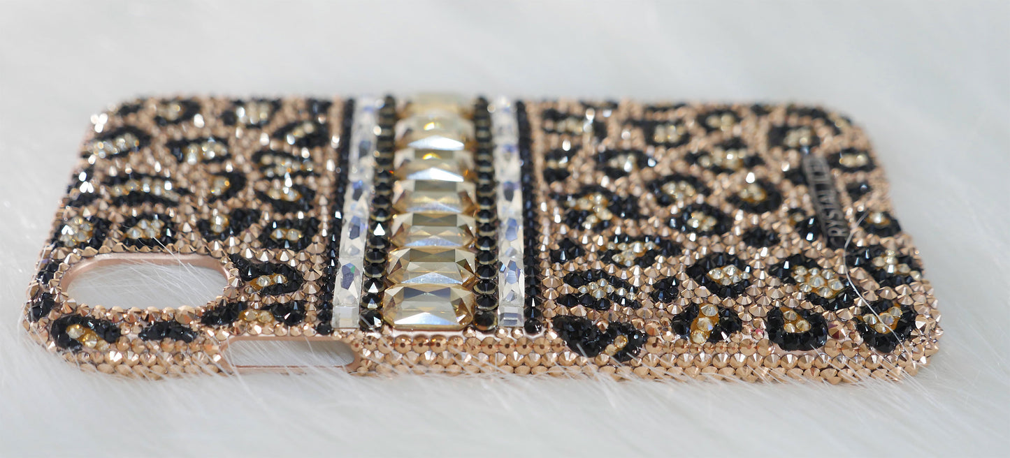 Leopard Luxe made with Crystals (Design #231) - Crystal Iced