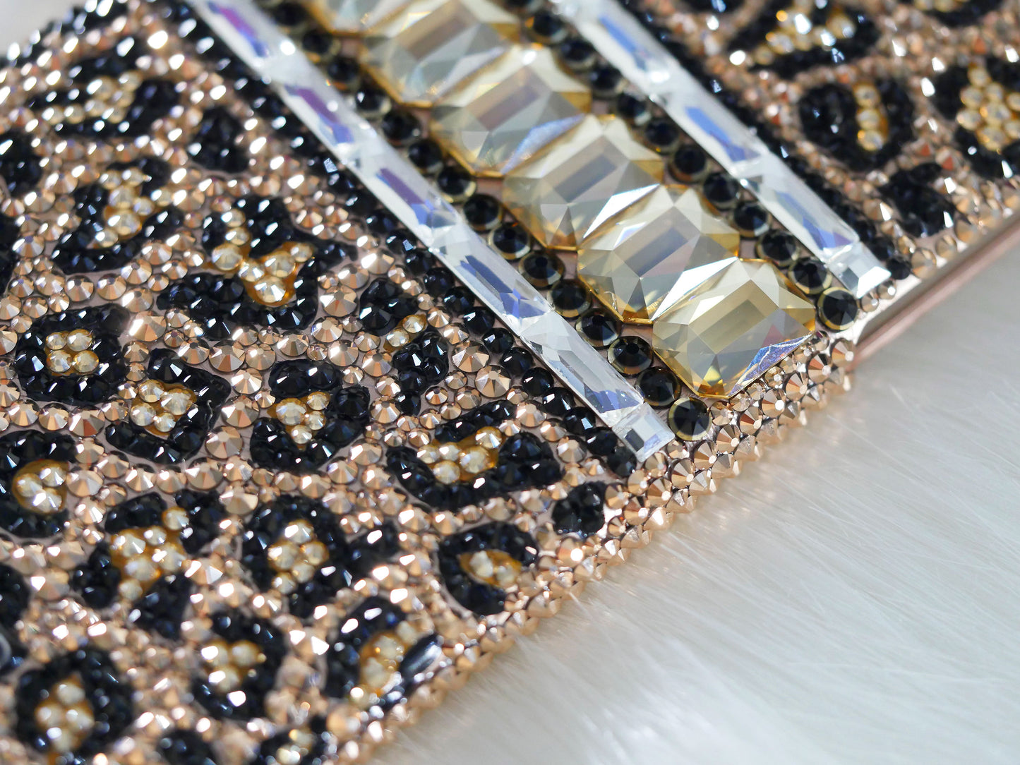 Leopard Luxe made with Crystals (Design #231) - Crystal Iced