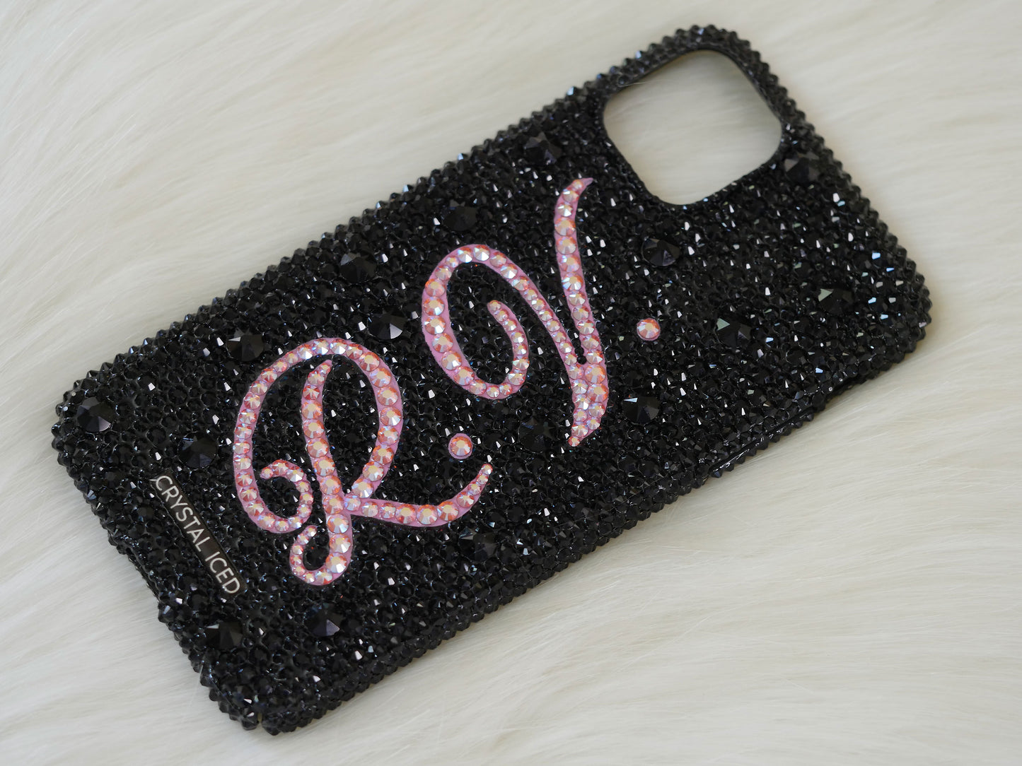Lustré Jet with your Initials in Crystals (Design #210) - Crystal Iced