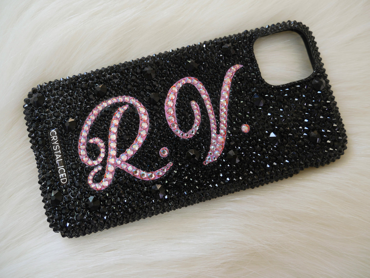Lustré Jet with your Initials in Crystals (Design #210) - Crystal Iced