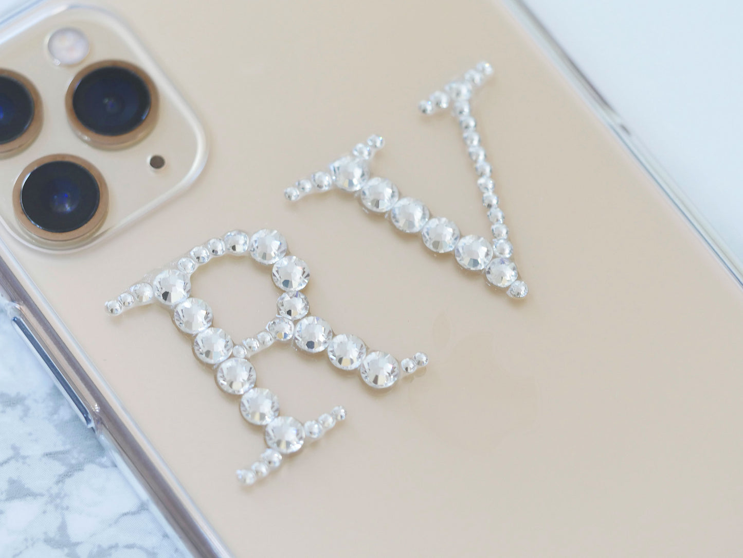 Monogram With Crystals (Design #139) - Crystal Iced