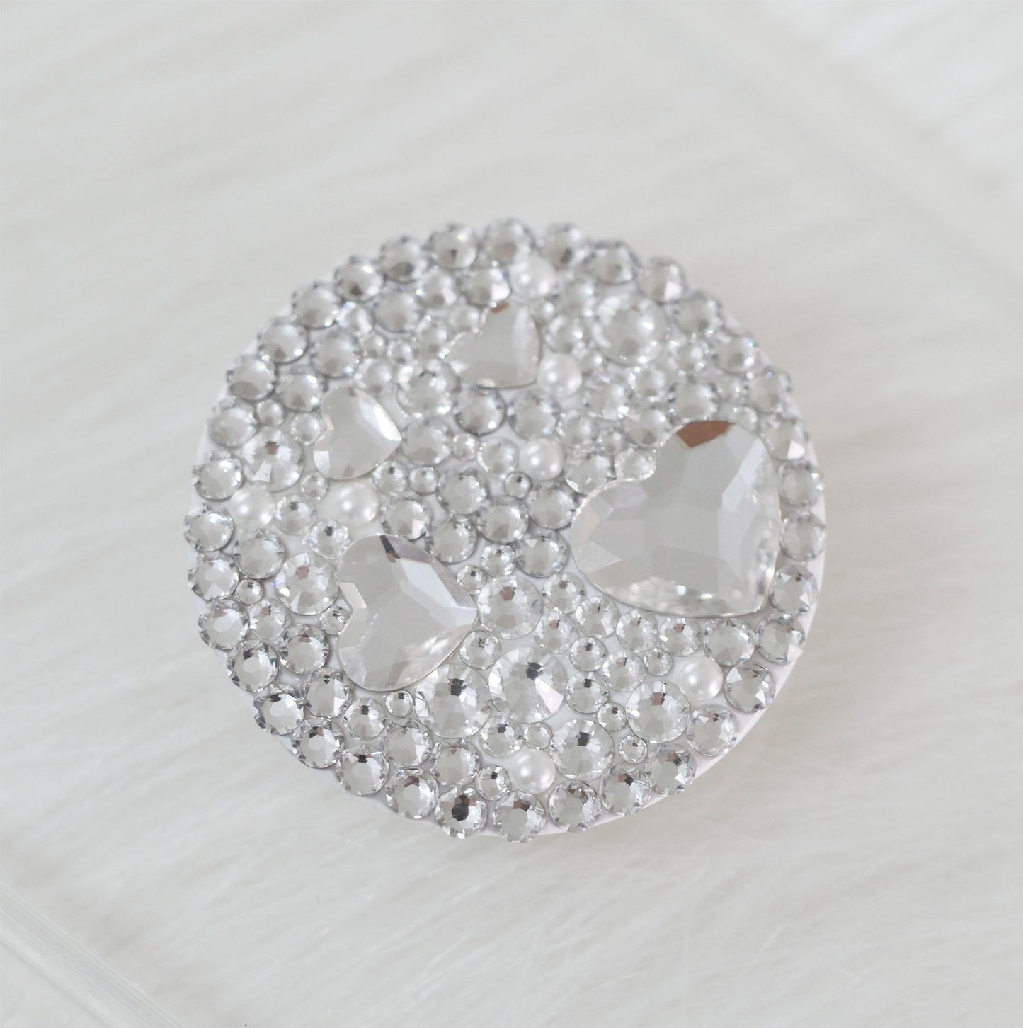 PopSocket Simple Hearts (Design #141) - Crystal Iced