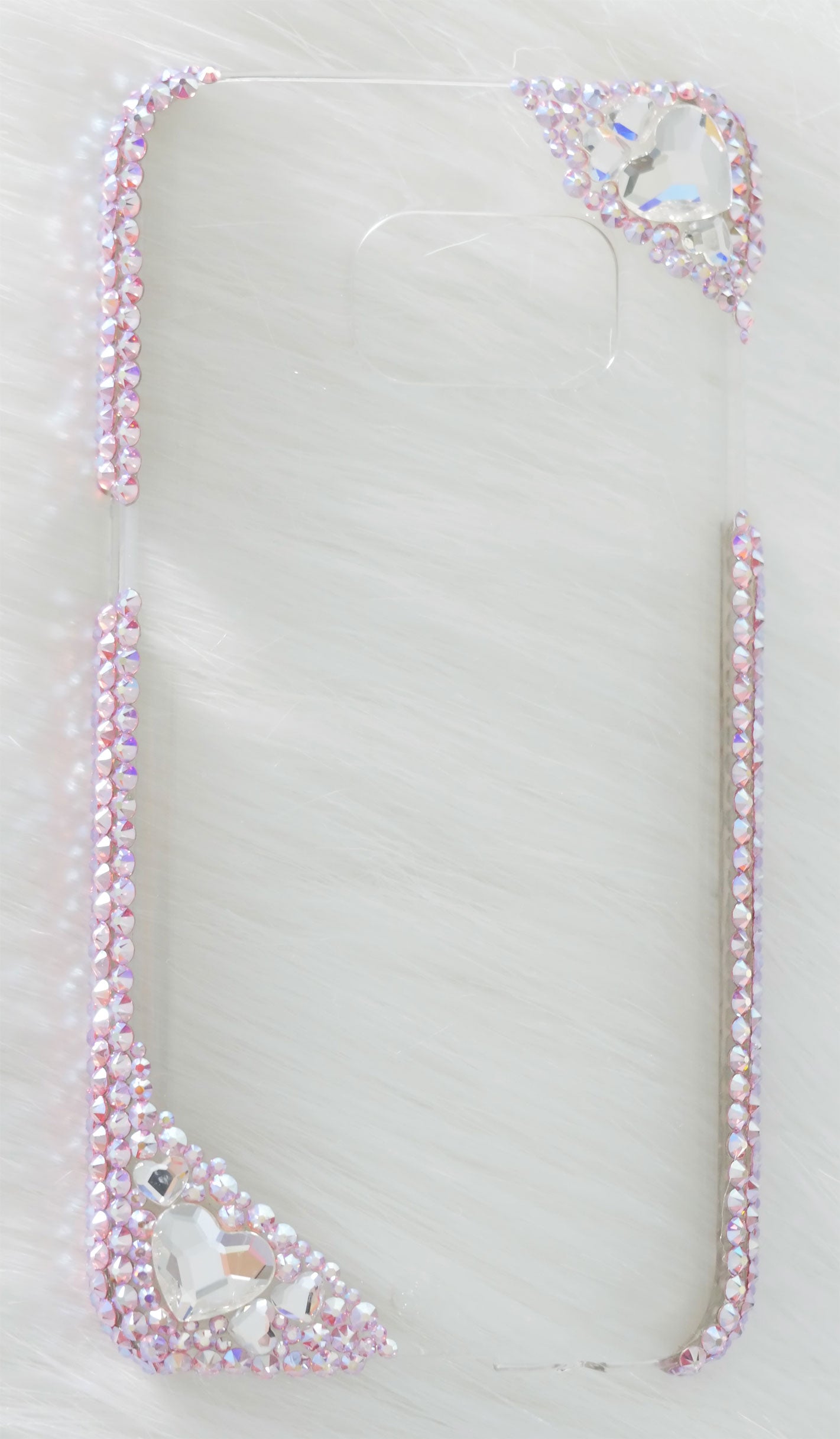 Simple Hearts Light Rose AB (Design #129) - Crystal Iced
