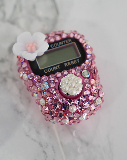 Pink Flower Tasbih/Tally Counter