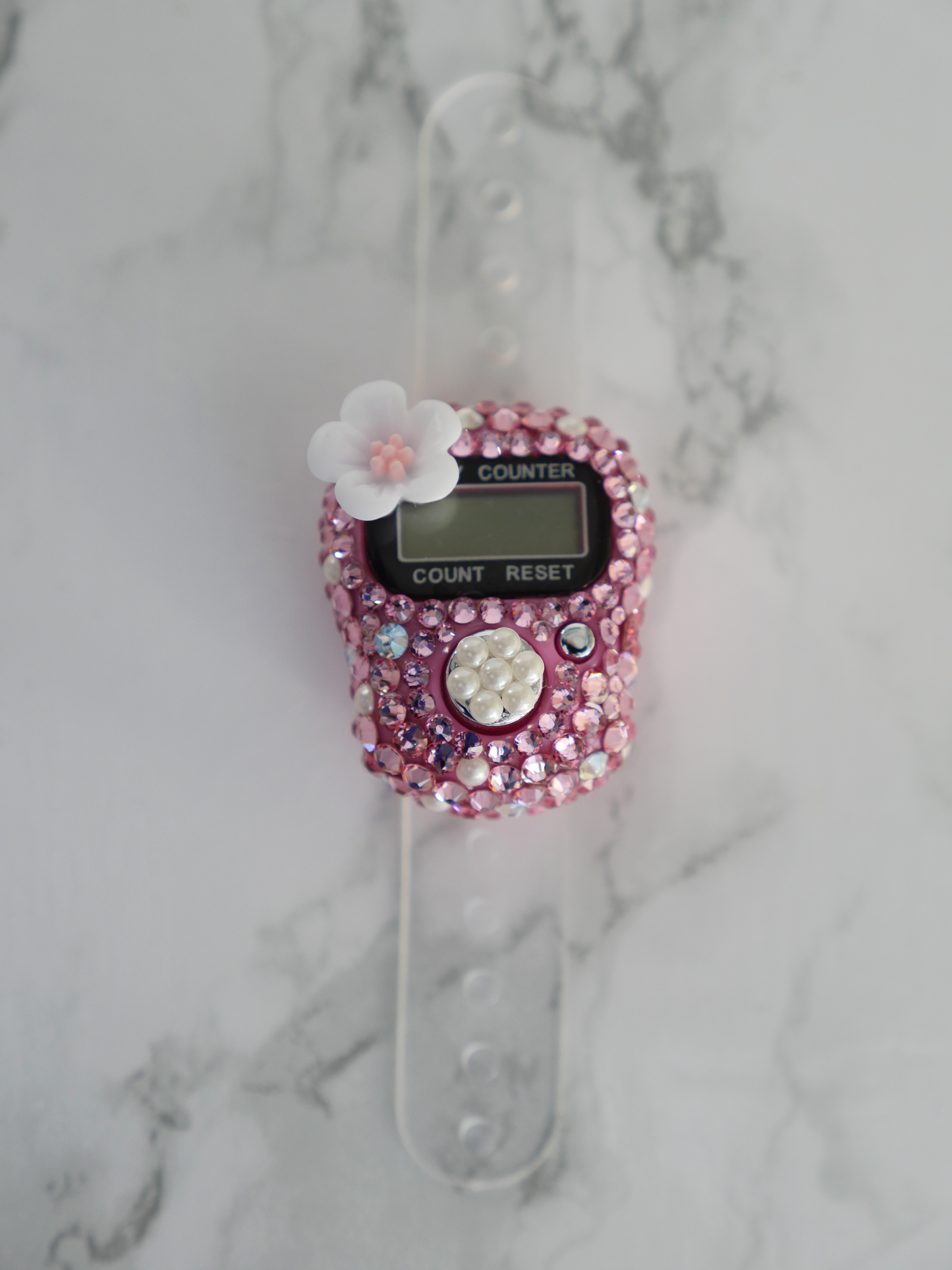Pink Flower Tasbih/Tally Counter