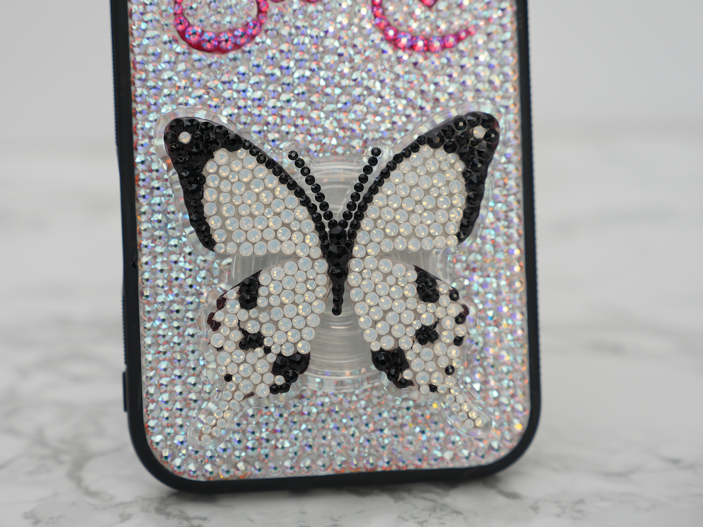 Butterfly Phone Grip Design with your Arabic Initials (Design #186)
