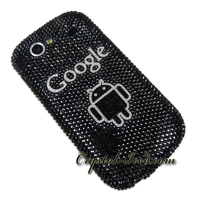 Apple iPhone X Case with Swarovski Crystals Custom Logo Google