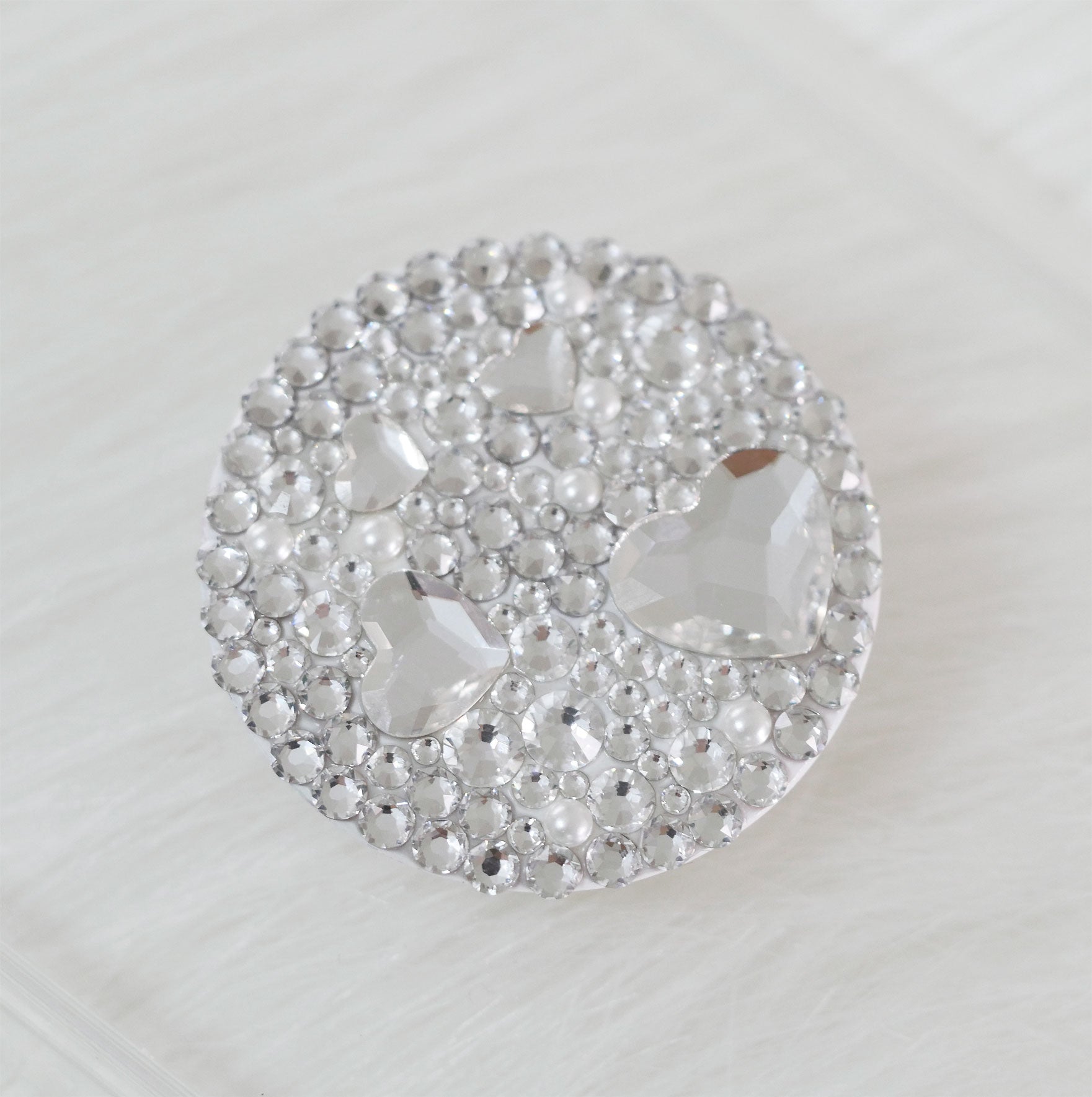 PopSocket Simple Hearts (Design #141) - Crystal Iced